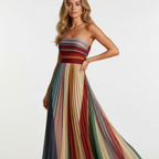 Women's Strapless Pleated Maxi Dress with Flowing Skirt and Elegant Fit™ – Zeitlose Eleganz für besondere Anlässe