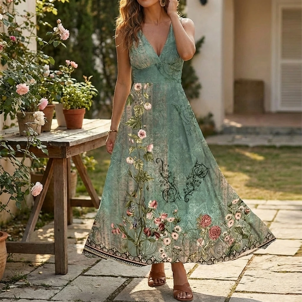 Elegant Floral Maxi Dress™ – Zeitlose Eleganz mit femininer Ausstrahlung
