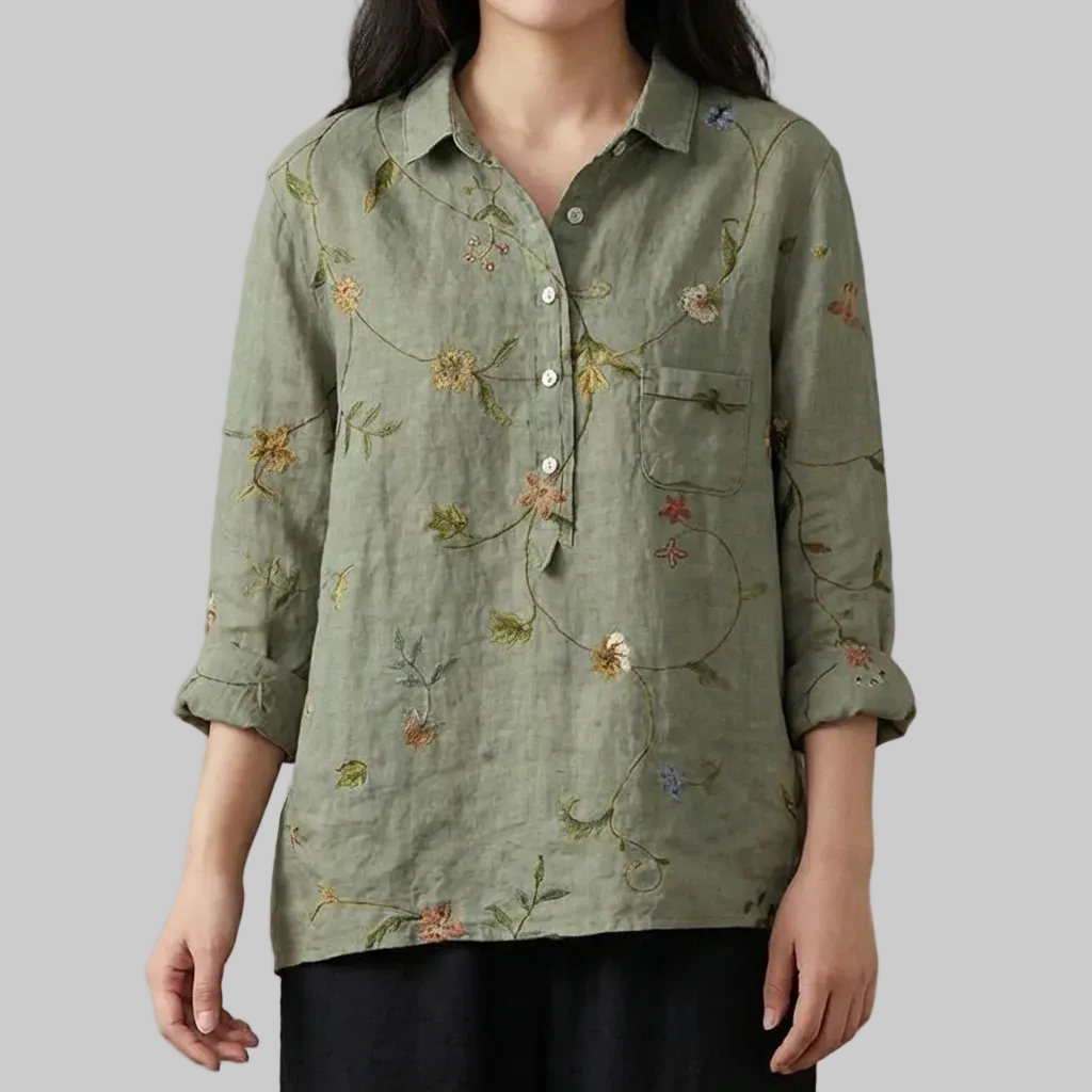 Botanical Relaxed Buttoned Shirt™ – Mühelose Eleganz für entspannte Alltagsmomente