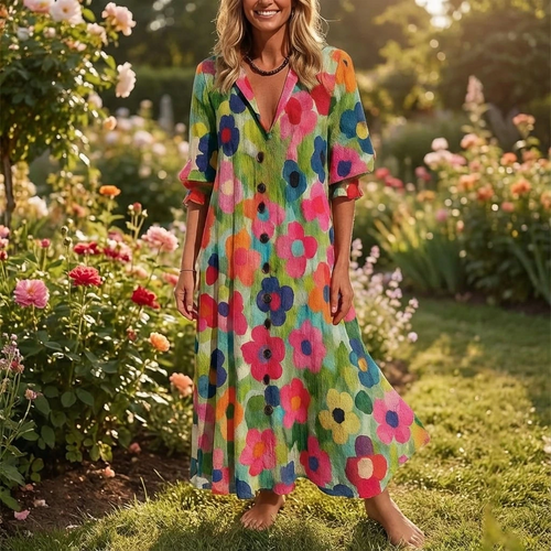 Elegant Spring Maxi Dress™ – Fließende Silhouette für mühelose Frühlingseleganz