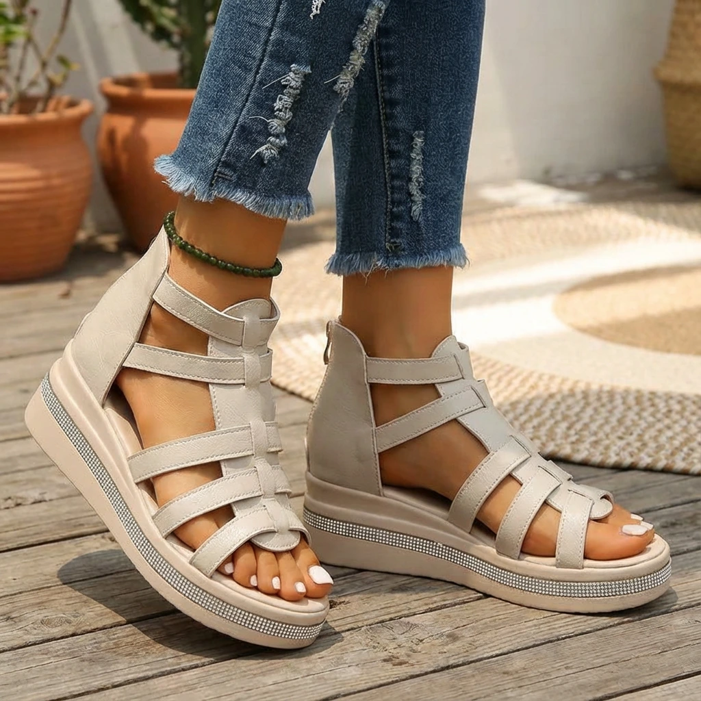 Axelle | Women's Comfortable Platform Gladiator Sandals™ – Eleganter Komfort für warme Tage