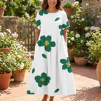 Floral Flowing Spring Dress™ – Mühelose Eleganz für entspannte Frühlingstage