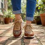 Winslow | Women's Leopard Print Lace-Up Chunky Sneakers™ – Stilvoller Komfort für den modernen Alltag