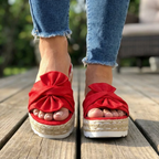 Maribel | Women's Orthopedic Bow Platform Slides™ – Eleganz und Komfort vereint