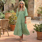 Spring Patterned Maxi Dress For Women™ – Fließender Frühlingskomfort mit zeitloser Eleganz