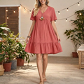 Spring V-Neck Tiered Midi Dress For Women™ – Mühelose Eleganz für Frühlingstage