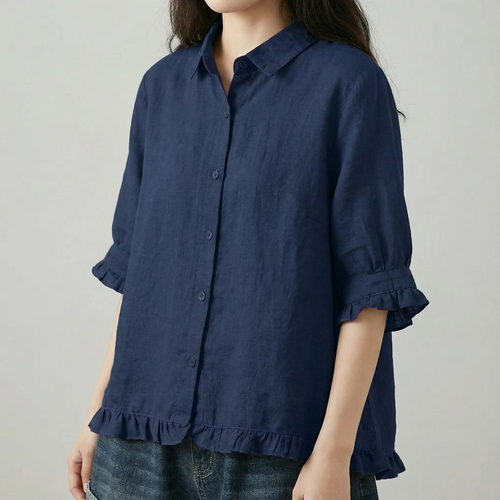Comfortable Button-Front Blouse™ – Zeitlos elegante Vielseitigkeit für jeden Tag