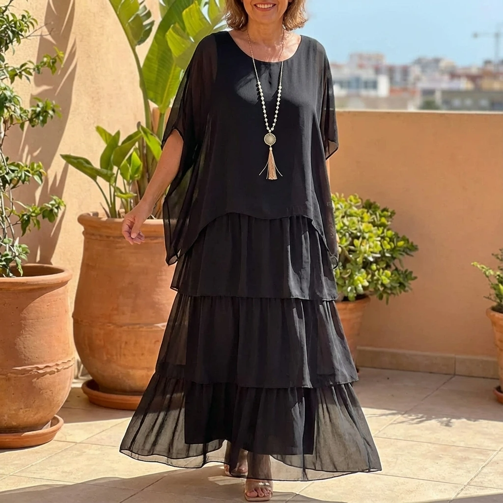 Women's Spring Layered Maxi Dress™ – Fließende Eleganz für jeden Frühlingstag
