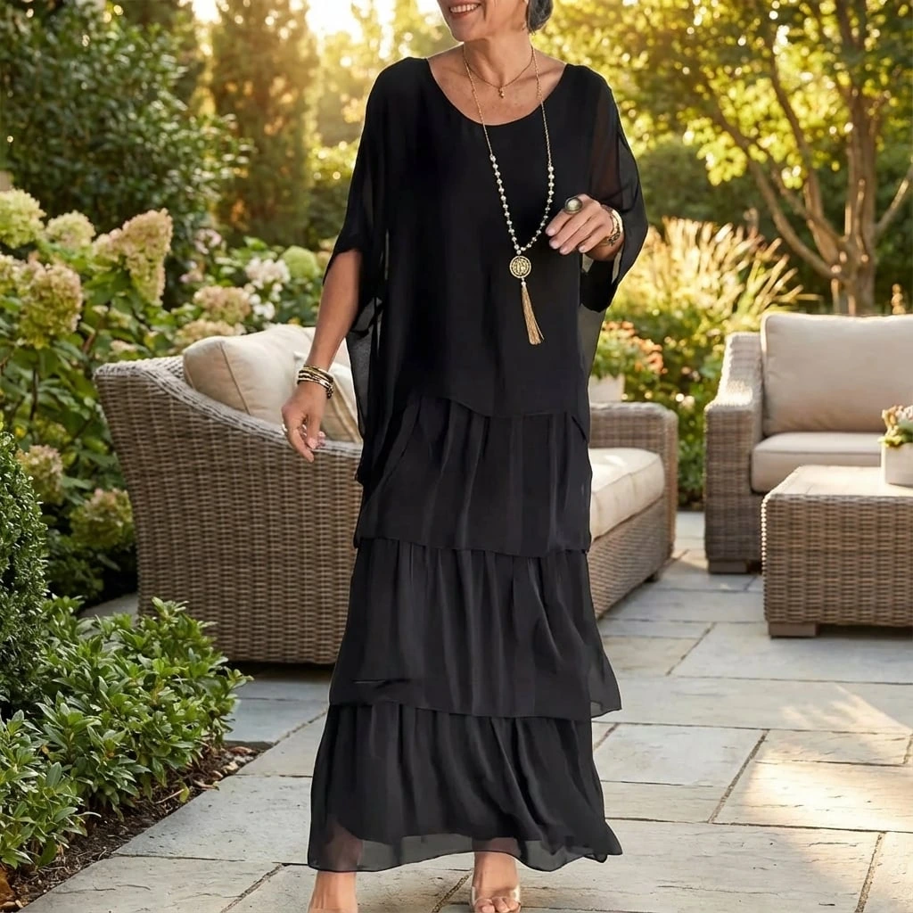 Women's Spring Layered Maxi Dress™ – Fließende Eleganz für jeden Frühlingstag
