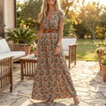 Spring Paisley Maxi Dress For Women™ – Fließende Eleganz für entspannte Frühlingstage