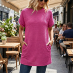 Women's Casual T-Shirt Dress with Pockets™ – Müheloser Komfort für jeden Tag