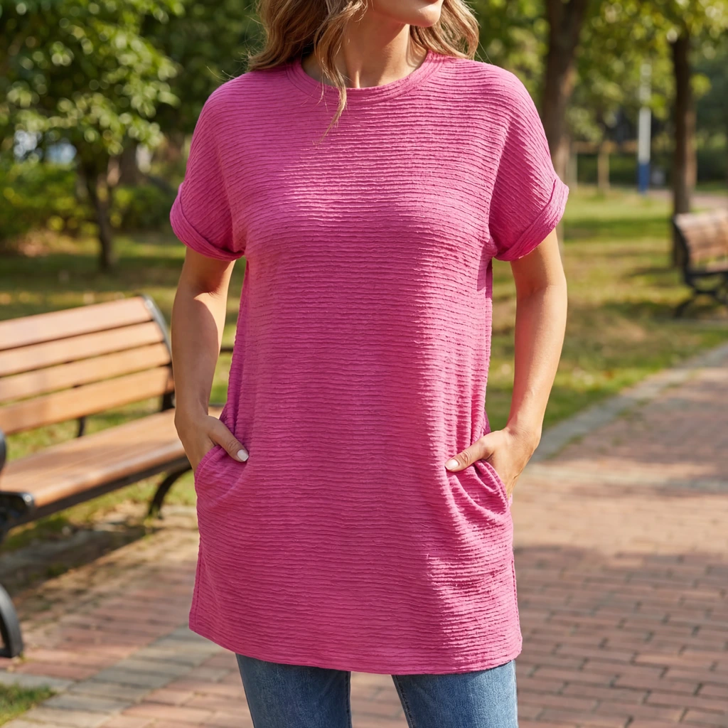 Women's Casual T-Shirt Dress with Pockets™ – Müheloser Komfort für jeden Tag