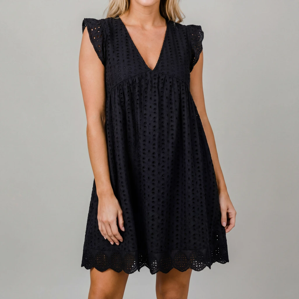 Women's V-Neck Sleeveless Mini Dress™ – Mühelose Eleganz für warme Tage