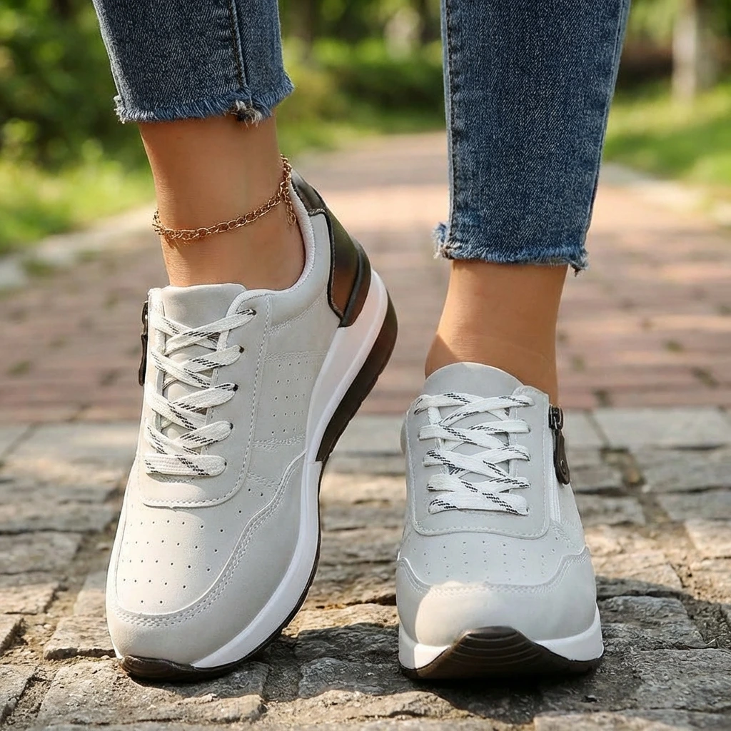 Women's Orthopedic Walking Sneakers with Side Zipper™ – Ganztägiger Komfort für aktive Tage