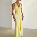 Twist-Front V-Neck Maxi Dress for Flattering Fit™ – Elegante Silhouette mit modernem Twist-Detail