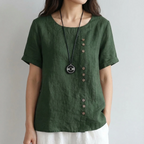 Stylish Asymmetrical Button Blouse™ – Mühelose Eleganz für jeden Tag