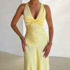 Twist-Front V-Neck Maxi Dress for Flattering Fit™ – Elegante Silhouette für jeden Anlass