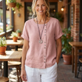Soft Button Detail Casual Blouse™ – Mühelose Eleganz für jeden Tag