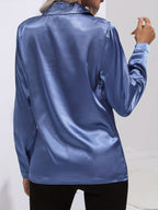 Sarah | Women's Button Down Long Sleeve Satin Blouses™ – Luxuriöse Eleganz für jeden Anlass