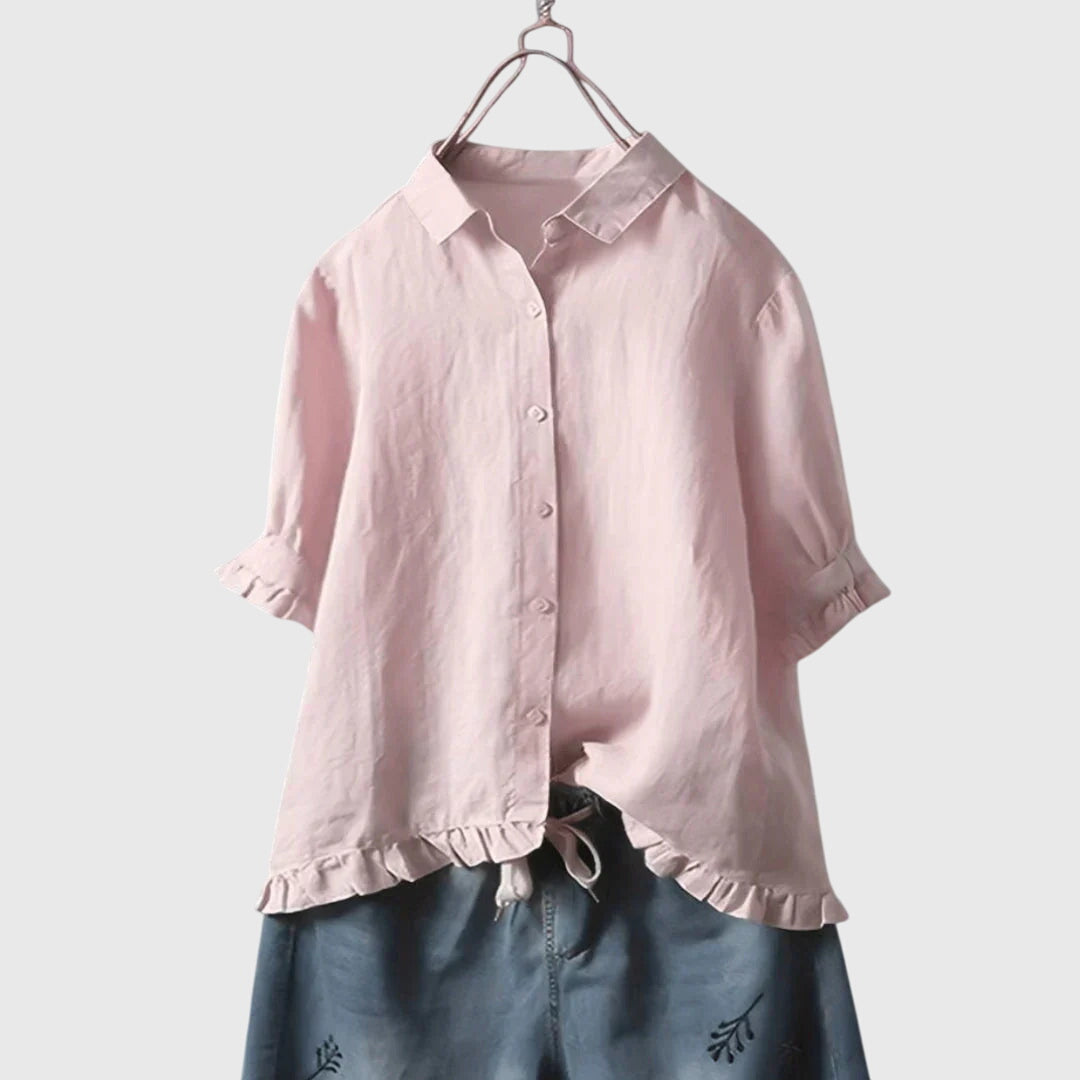 Comfortable Button-Front Blouse™ – Zeitlos elegante Vielseitigkeit für jeden Tag