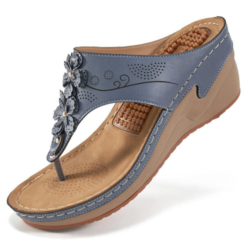 Brinley | Women's Orthopedic Wedge Thong Sandals™ – Orthopädischer Komfort mit eleganter Keilabsatz-Silhouette