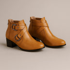 Women's Heeled Ankle Boots with Buckle Strap™ – Eleganter Komfort für stilvolle Auftritte