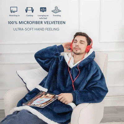ComfyBlanket™ – Ultrawarmer Sherpa-Fleece-Hoodie für maximale Gemütlichkeit [50 % Rabatt]