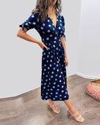 Polka Dot Midi Dress With Flattering A Line Fit for Women™ – Zeitlose Eleganz für jeden Anlass