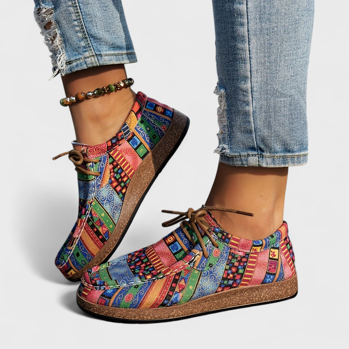 Patchwork Orthopedic Lace-Up Casual Shoes™ – Komfort und Stil für jeden Tag
