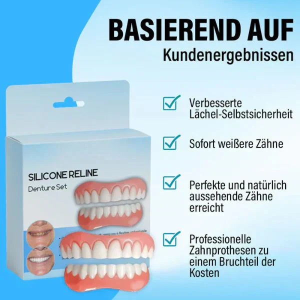 SmileReline™ – Komfortables Silikon-Reline-Zahnersatz-Set für einen optimalen Sitz [1 + 1 Gratis]