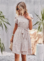 Floral Pleated Dress With Elegant Comfortable Fit for Women™ – Elegante Vielseitigkeit für jeden Anlass
