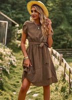 Floral Pleated Dress With Elegant Comfortable Fit for Women™ – Elegante Vielseitigkeit für jeden Anlass