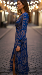 Twist-Front Printed Midi Dress for Everyday Wear™ – Mühelose Eleganz für jeden Tag