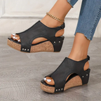 Damen Orthopädische Blockabsatz Sandalen mit verstellbarem Riemen und gepolsterter Sohle™ – Ganztägiger Komfort mit stilvoller Eleganz
