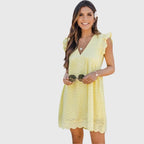 Women's V-Neck Sleeveless Mini Dress™ – Mühelose Eleganz für warme Tage