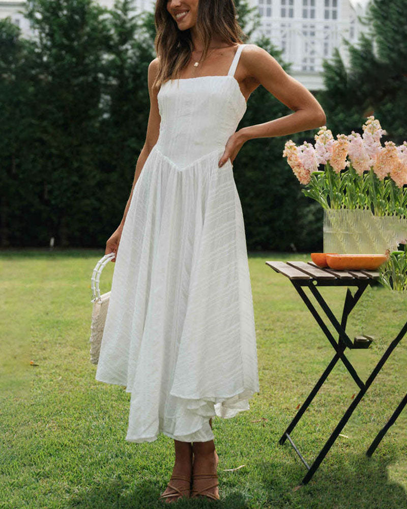 Ärmelloses A-Linien Midikleid mit fließendem Saum™ – Elegante Sommermode für jeden Anlass