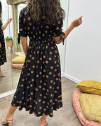 Polka Dot Midi Dress With Flattering A Line Fit for Women™ – Zeitlose Eleganz für jeden Anlass