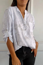 Women's Sequin V Neck Relaxed Fit Casual Party Top™ – Eleganz mit schimmerndem Glanz
