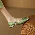 Square-Toe Orthopedic Embellished Flats™ – Elegante Unterstützung für den ganzen Tag