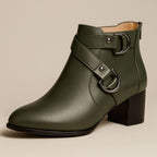 Women's Buckle Strap Block Heel Ankle Orthopedic Boots™ – Elegante Unterstützung für ganztägigen Komfort