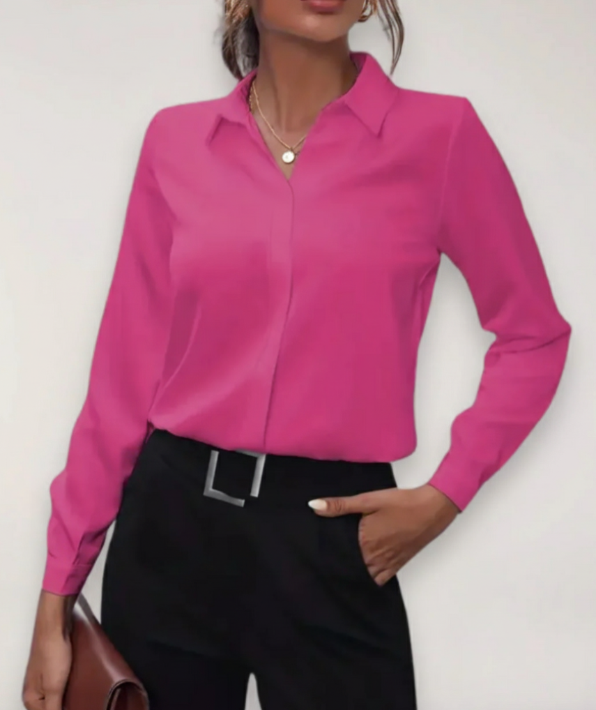 Charlotte | Women's Spring Buttoned Office Blouse™ – Eleganz und Komfort für den professionellen Alltag