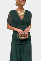 Women's Elegant Floral Pleated Dress Slim Fit Evening Midi Dress™ – Zeitlose Eleganz für besondere Momente