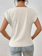Women's Tummy-Tucking Draped V-Neck Top™ – Elegante Silhouette für den ganzen Tag