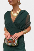 Women's Elegant Floral Pleated Dress Slim Fit Evening Midi Dress™ – Zeitlose Eleganz für besondere Momente