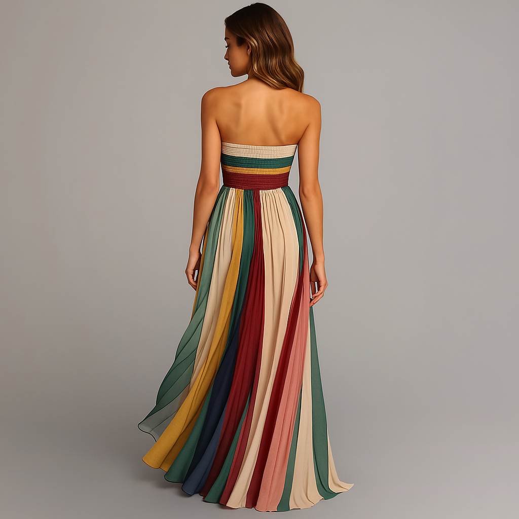 Women's Strapless Pleated Maxi Dress with Flowing Skirt and Elegant Fit™ – Zeitlose Eleganz für besondere Anlässe