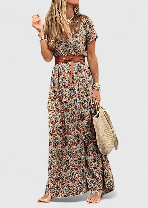 Spring Paisley Maxi Dress For Women™ – Fließende Eleganz für entspannte Frühlingstage