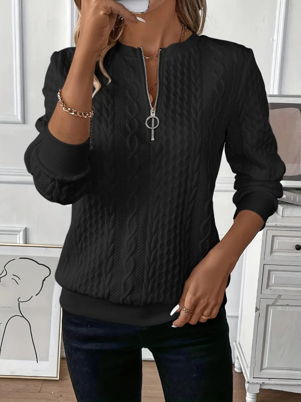 Freya | Women's Elegant Spring Half-Zip Top™ – Stilvolle Eleganz für den modernen Alltag