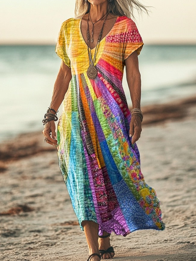 Boho Midi Dress™ – Luftige Eleganz für mühelose Sommermomente