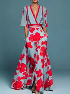 Women's Floral Printed Flowing Elegant Sleeveless Maxi Dress™ – Mühelose Eleganz für jeden Anlass