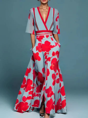 Women's Floral Printed Flowing Elegant Sleeveless Maxi Dress™ – Mühelose Eleganz für jeden Anlass